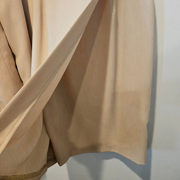 Women's Laura Henson Vintage 80s Beige Skirt Suit Set Size 12 - Picture 8 of 9